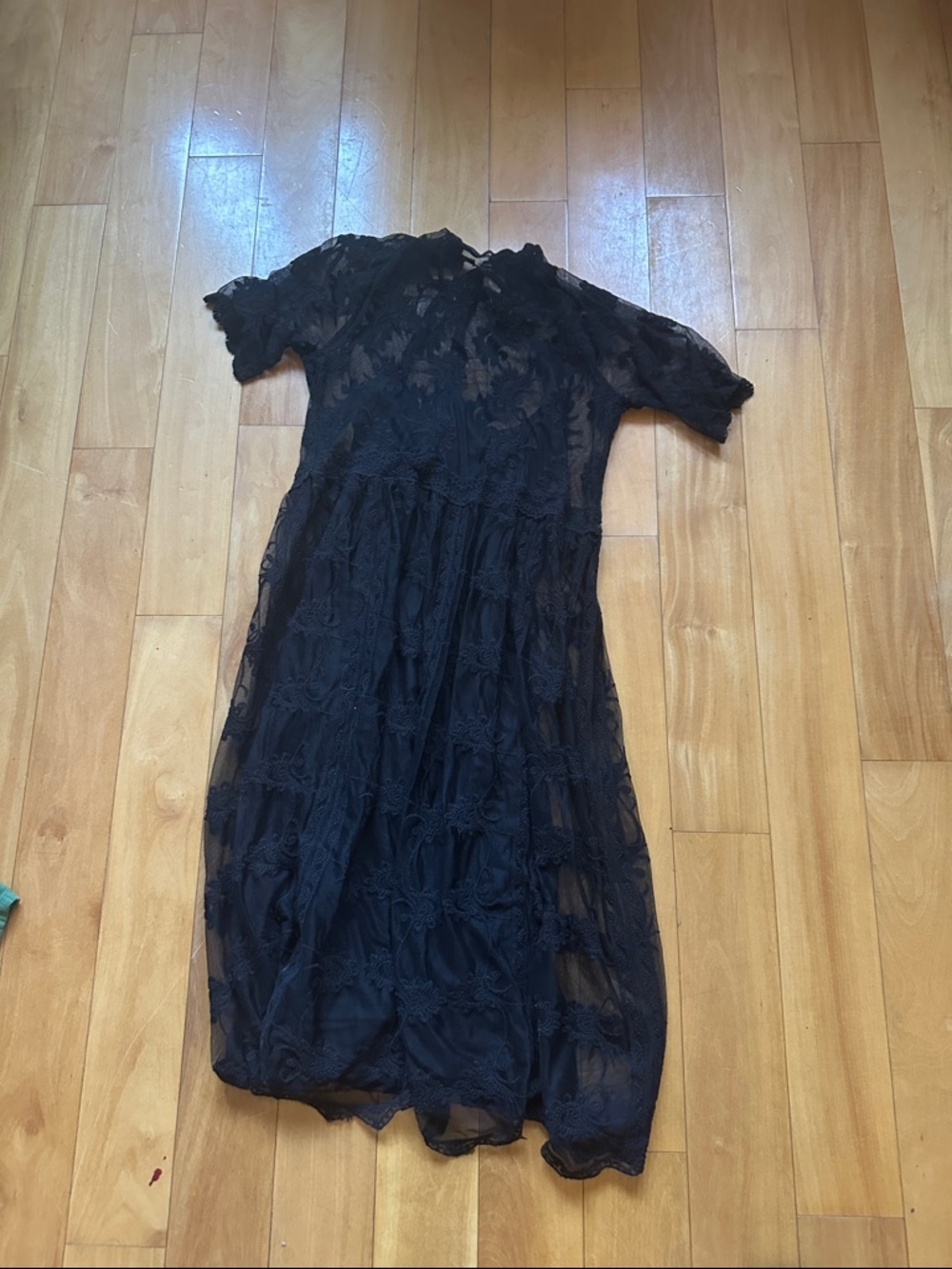 Xhilaration Black Lace Midi Dress